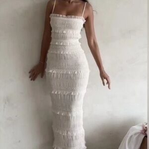 House of cb maxi dress white S